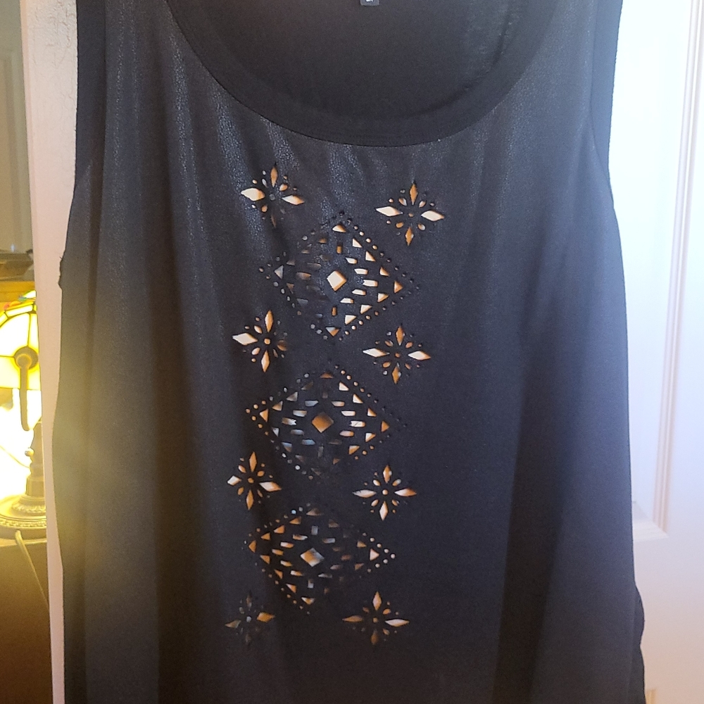 Karen Kane fully lined tank with cut outs